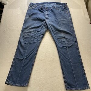 Wrangler Cool Vantage Jeans Mens 44x32 Blue Regular Fit Straight Leg Denim